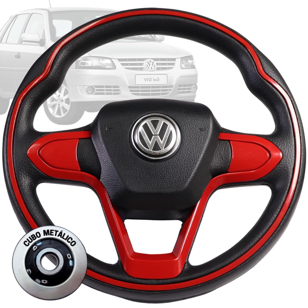 Volante Esportivo Bmw Vermelho Gol Parati Saveiro Santana Golf Antigo Polo Classic Bora em Oferta na Shopee