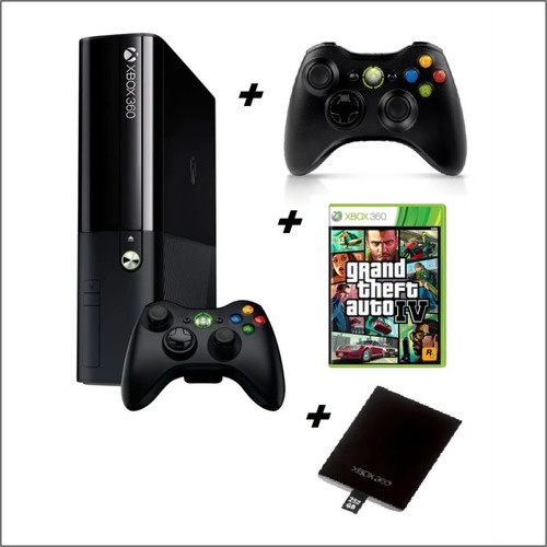 Xbox 360 Super Slim 250gb + 2 Controles Originais + Gta 5