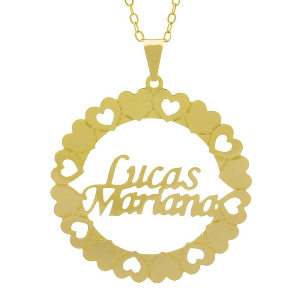 Gargantilha Pingente Mandala Manuscrito  LUCAS MARIANA Banho Ouro Amarelo 18 K - 1061363