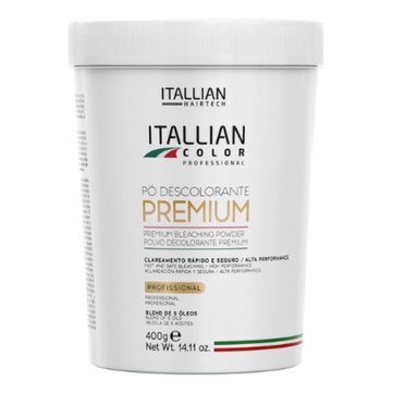 Itallian Hairtech Color Premium Pó Descolorante 400g Cor Azul