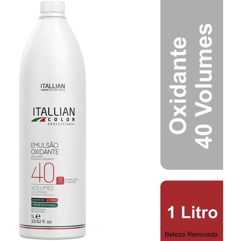 Emulsao Oxidante Itallian Color 40 Volumes Estabilizada 1l em Oferta na Shopee