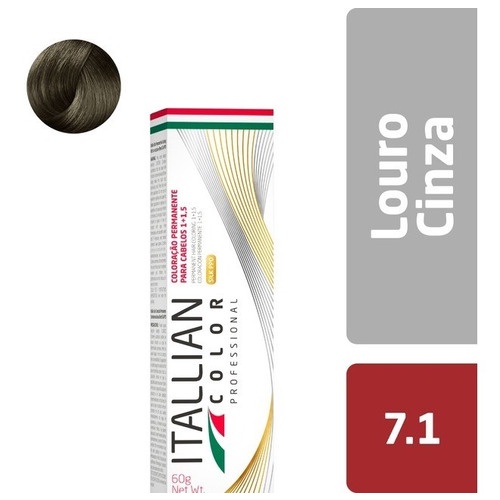 Coloraçao Itallian Color Professional 7.1 (17) Louro Cinza