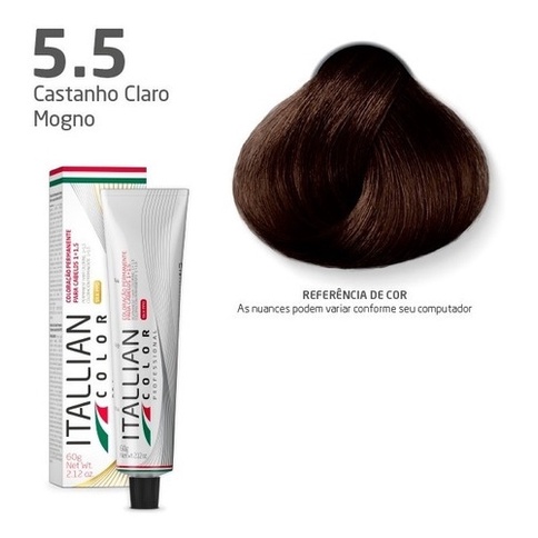 Coloraçao Itallian Color Professional 5.5 (36) Mogno 60g em Oferta na Shopee