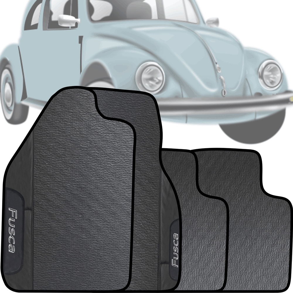 LINDO JOGO DE TAPETE EMBORRACHADO VOLKSWAGEN VW FUSCA em Oferta na Shopee