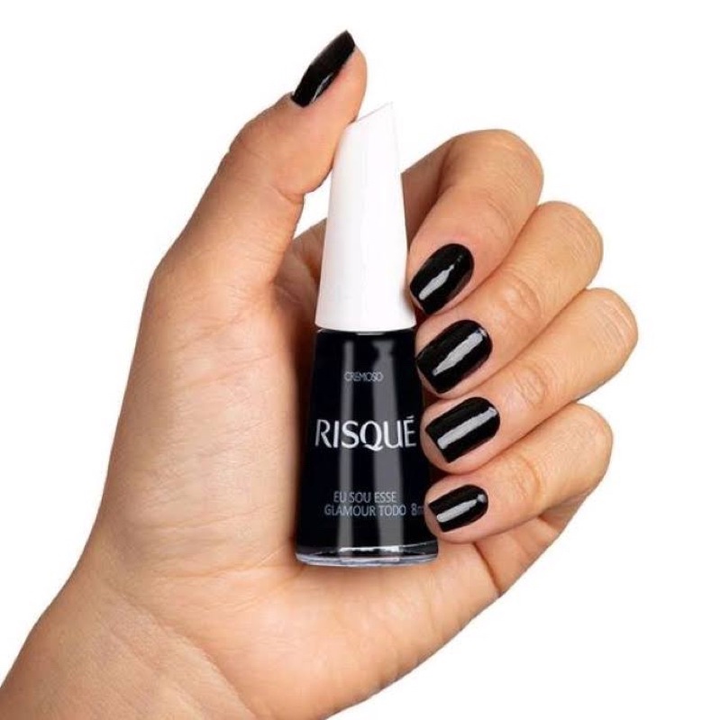 Esmalte Risqué Cremoso Preto Eu Sou Esse Glamour Todo 8ml. VL
