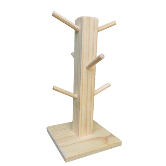 Suporte para xícaras Mancebo madeira pinus para 6 xícaras em Oferta na Shopee