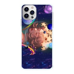 Capa de Celular Menina Aquário Capacete Mundo Universo