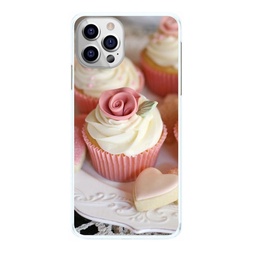 Capa de Celular Cupcake Rosa Coração Enfeites Capinha