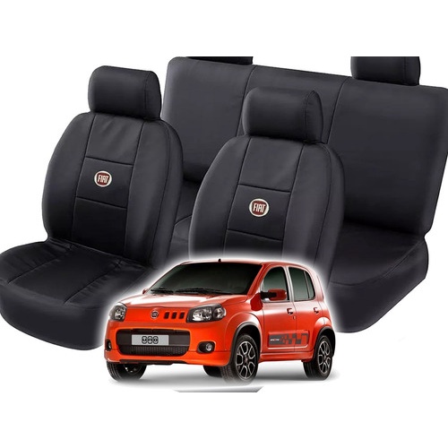 Capa Banco Couro Novo Uno Sporting 2011 2012 Fiat Bordado
