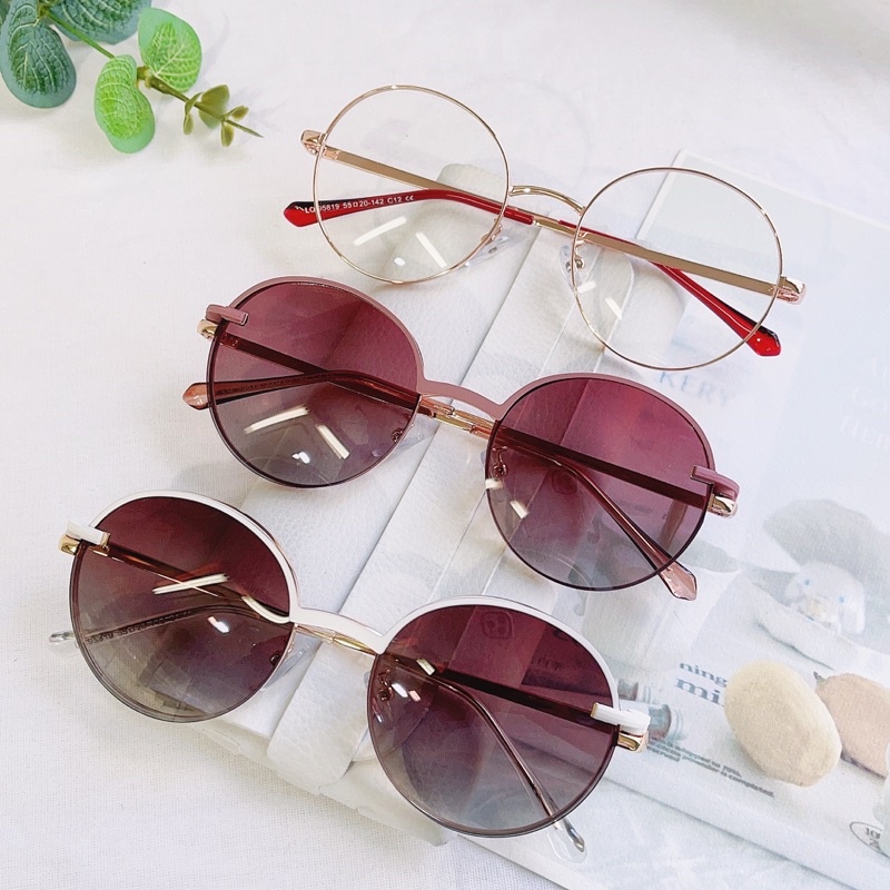 Armação de óculos Clipon 2 Em 1 Feminino Modelo Redondo lente Polarizada 95819 em Oferta na Shopee