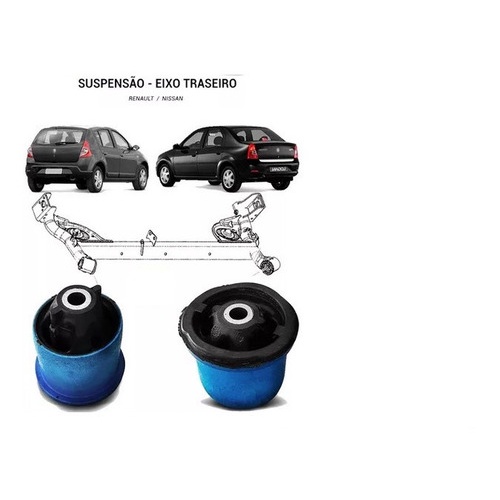 Par 2 Bucha Eixo Traseiro Renault Sandero 2015