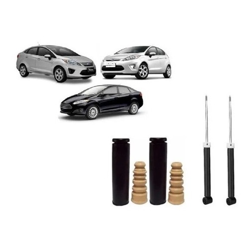 Par Amortecedor Traseiro+kit New Fiesta 15/20