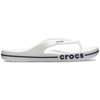 Chinelo crocs bayaband flip white/navy em Oferta na Shopee