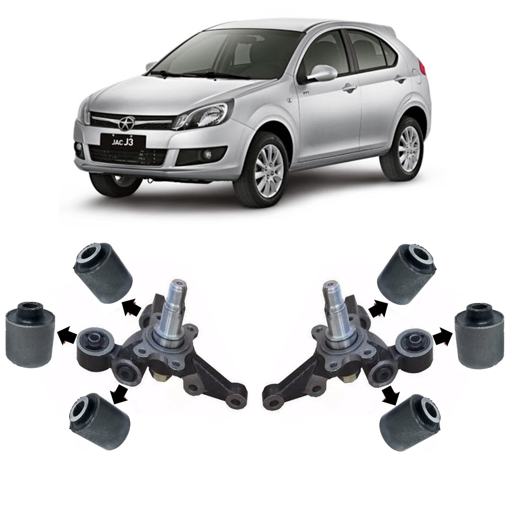 Kit Bucha Manga Eixo Suspensao Traseira J3 2010 2011 2016