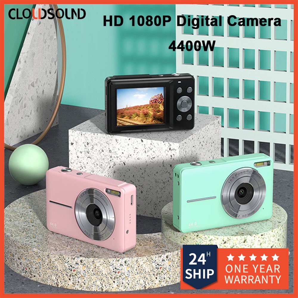 Câmera Digital HD 1080P Câmeras Digitais Recarregáveis De 2,4 Polegadas Com Compacta Zoom 16x Compactas De 44MP Para Presentes Meninas Meninos