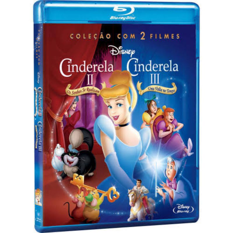 *ATENÇÃO AO ANÚNCIO* DVD Blu-Ray - Cinderela II (Os Sonhos Se Realizam) + Cinderela III (Uma Volta No Tempo) - Original Disney