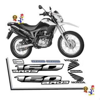 Kit Faixas Adesivos Honda Bros 160 Esdd 2016 Branca em Oferta na Shopee