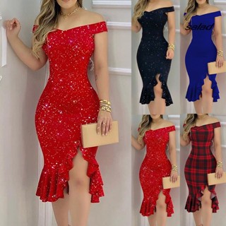 Sd- Vestido Feminino Tomara Que Caia Com Fenda / Cor Lisa / Xadrez / Bodycon / Altura Do Joelho