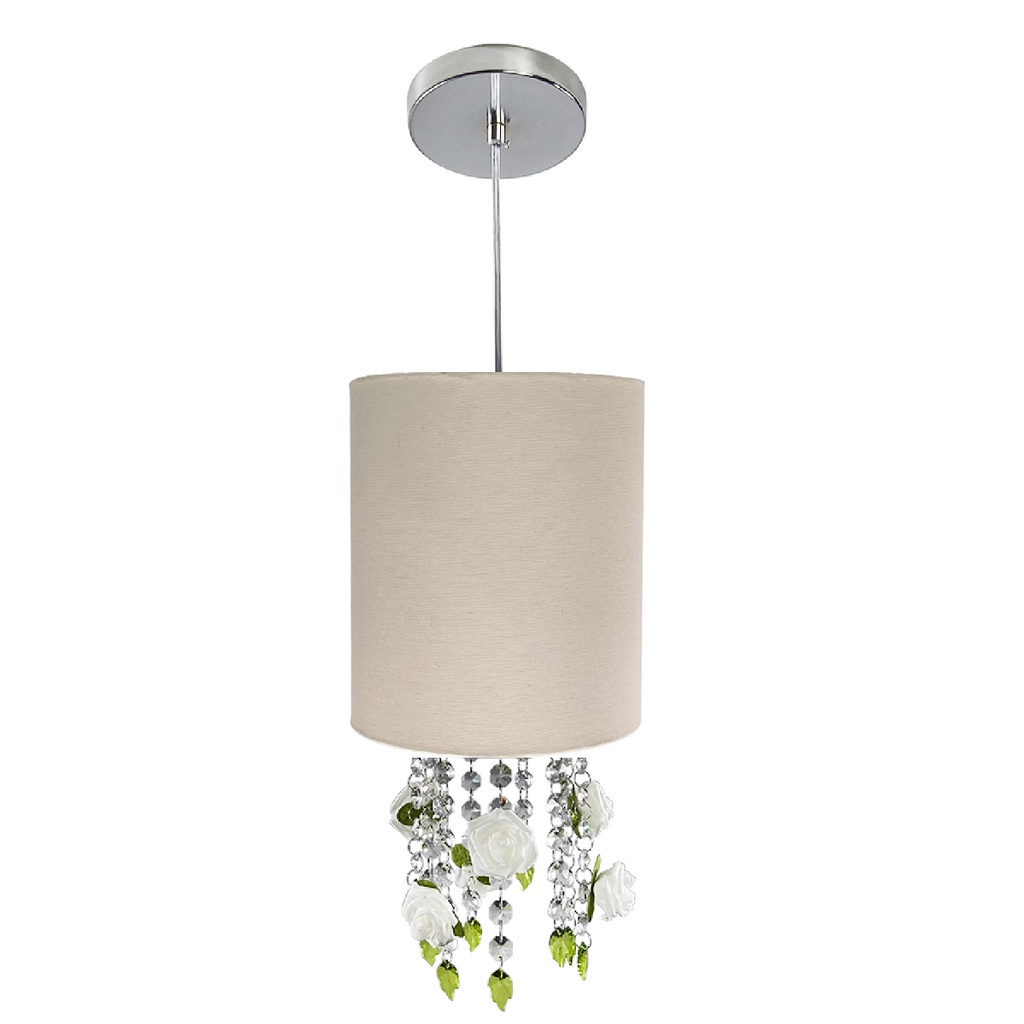 Pendente Bege FLOR Cristal Legitimo Menina - FLOR Branca