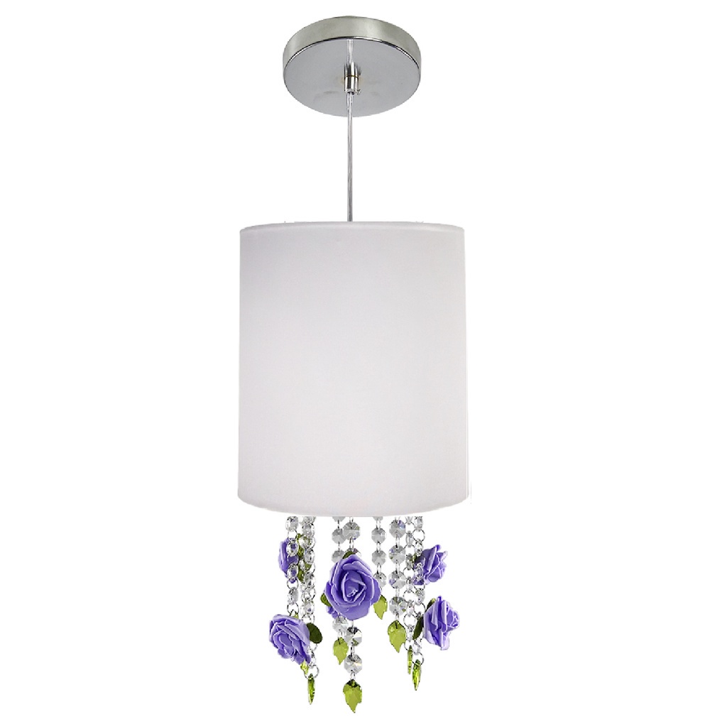 Pendente Branco FLOR Cristal Legitimo Menina - FLOR Uva