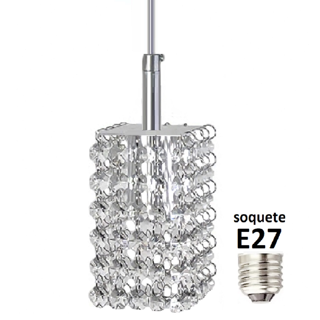 Pendente Redondo Cristal Legitimo Asfour SARA Q 2m