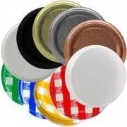 Kit c/25 Tampas Metalicas p/potes de vidro tipo conserva