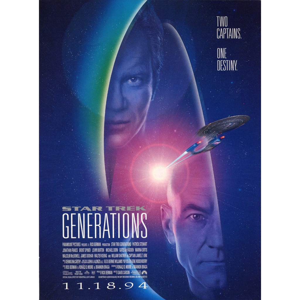 Poster Cartaz Jornada Nas Estrelas Star Trek Generations