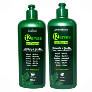 Shampoo + Condicionador Anticaspa 500ml 12 Ervas Tonificante