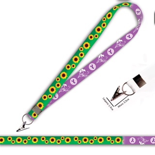 Cordão personalizado Fibromialgia e Girassol para Crachá com Jacaré e Argola em Oferta na Shopee