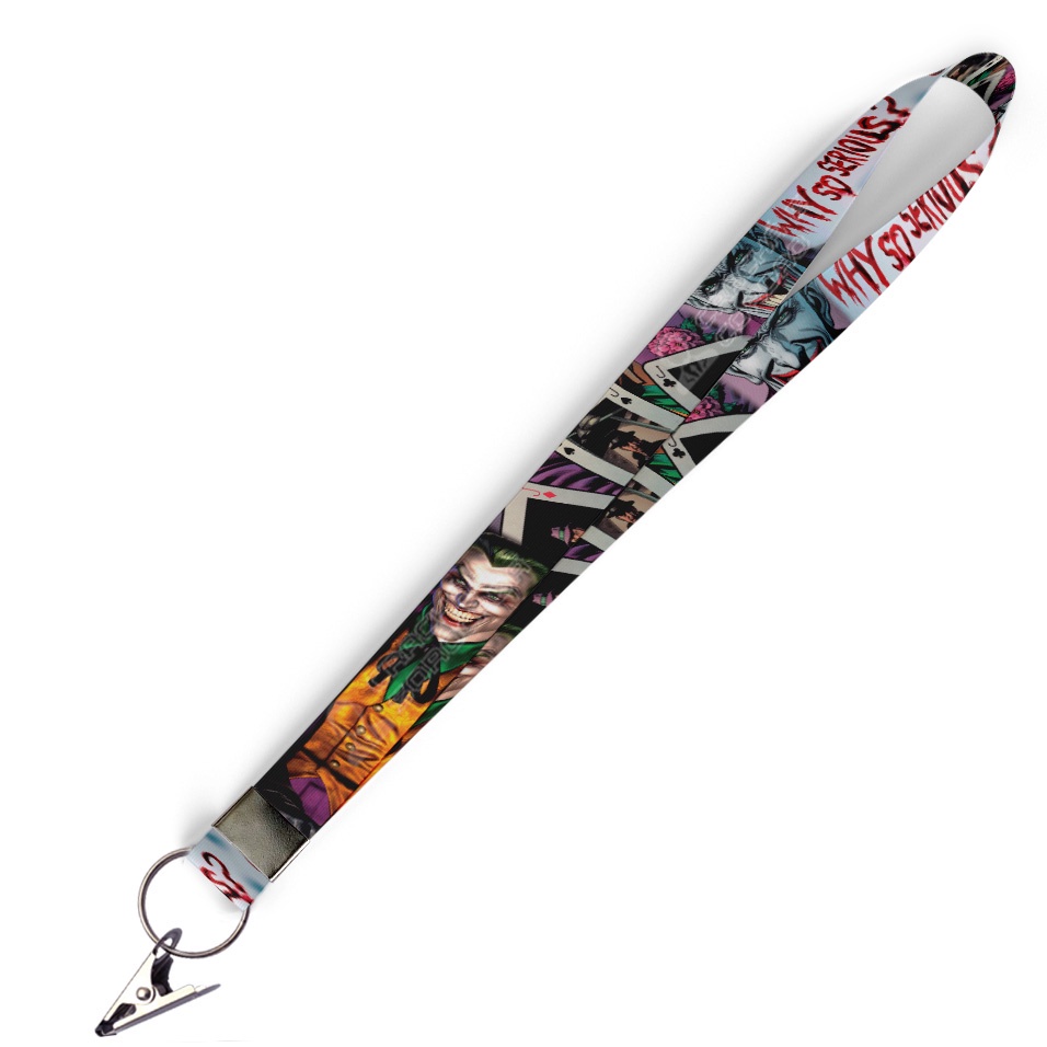 Cordão personalizado Coringa Joker para Crachá com Jacaré e Argola