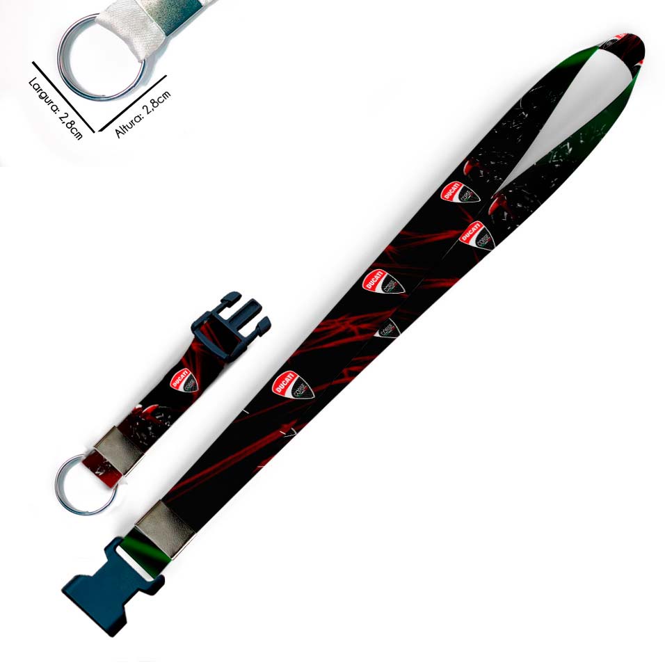 Chaveiro para Moto Ducati Corse com Argola Tradicional