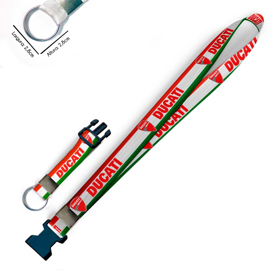 Chaveiro para Moto Ducati com Argola Tradicional
