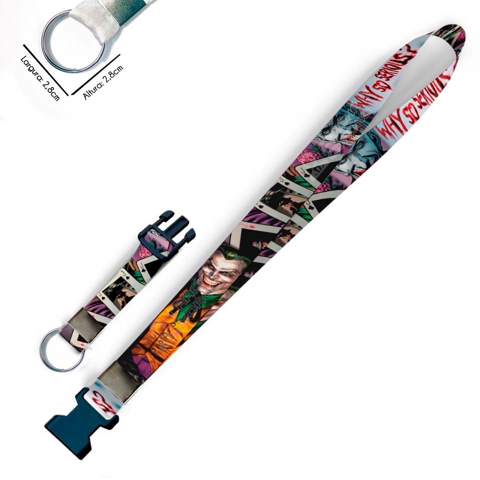 Chaveiro para Moto Coringa Joker com Argola Tradicional e Engate Rápido