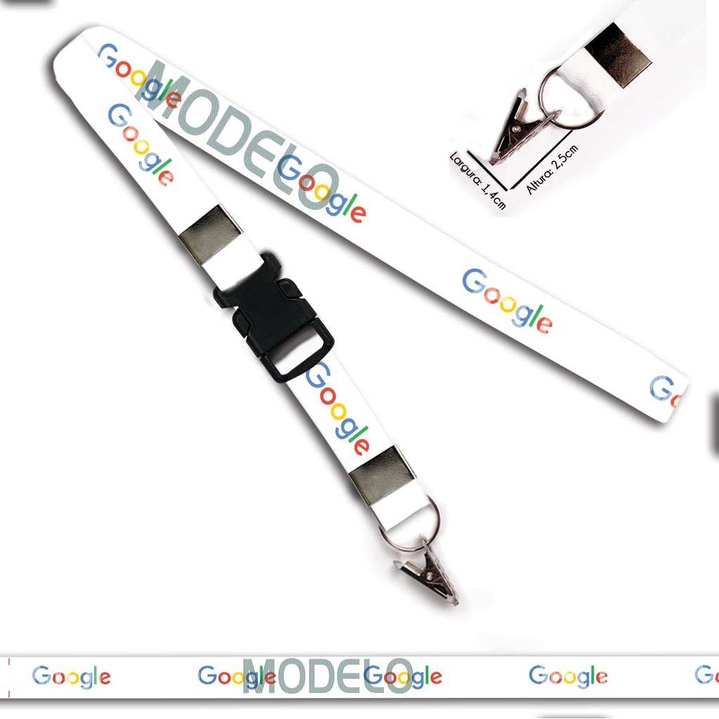 Cordão Google C0011P com Jacaré e Engate Rápido