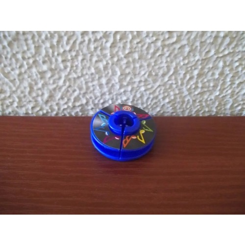 Miniatura Kinder Joy - Pião Emoji Azul - Emojoy 2020 - tipo Kinder Ovo
