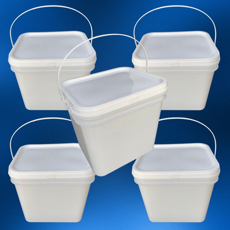 Balde Plástico 3 Litros para composteira caseira - 5 Pçs