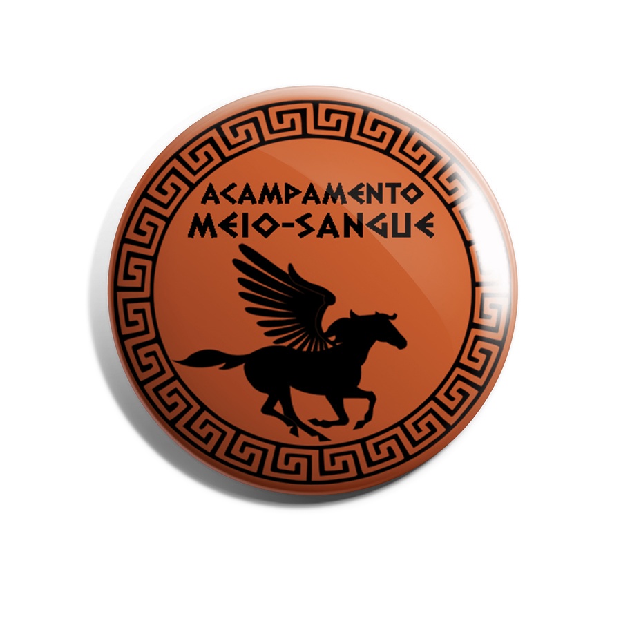 Bottons ACAMPAMENTO MEIO-SANGUE PERCY JACKSON bottom 3,5 cm botom (broche alfinete button)  botton de filmes e series, serie e filme