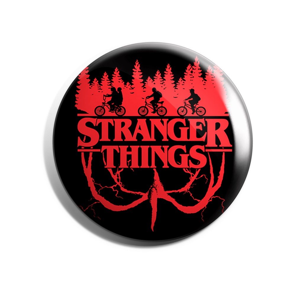 Bottons	STRANGER THINGS	bottom 3,5 cm botom (broche alfinete)  botton de filmes e series, serie e filme