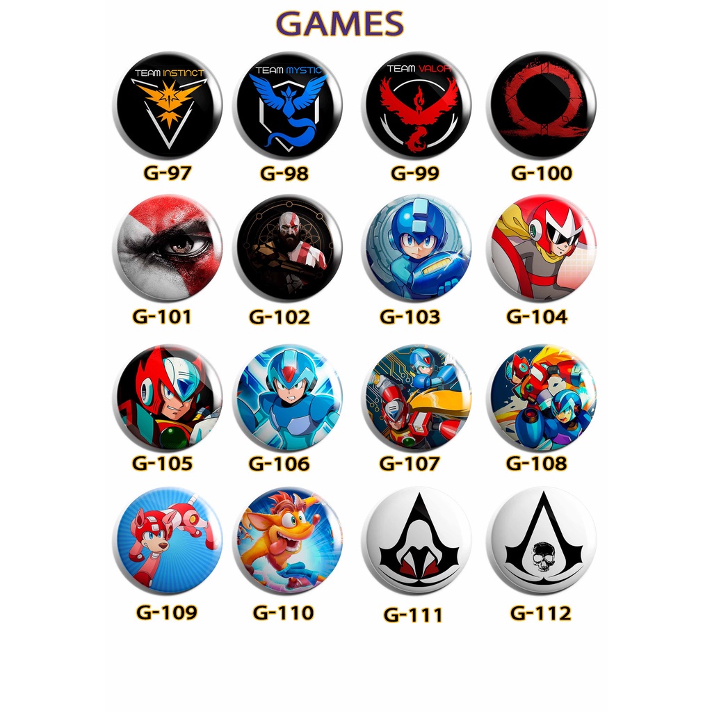 BOTTONS GAMES  3,5 cm PARTE 3 botom (broche alfinete)  boton de jogos, plastation pc xbox nintendo jogos classicos