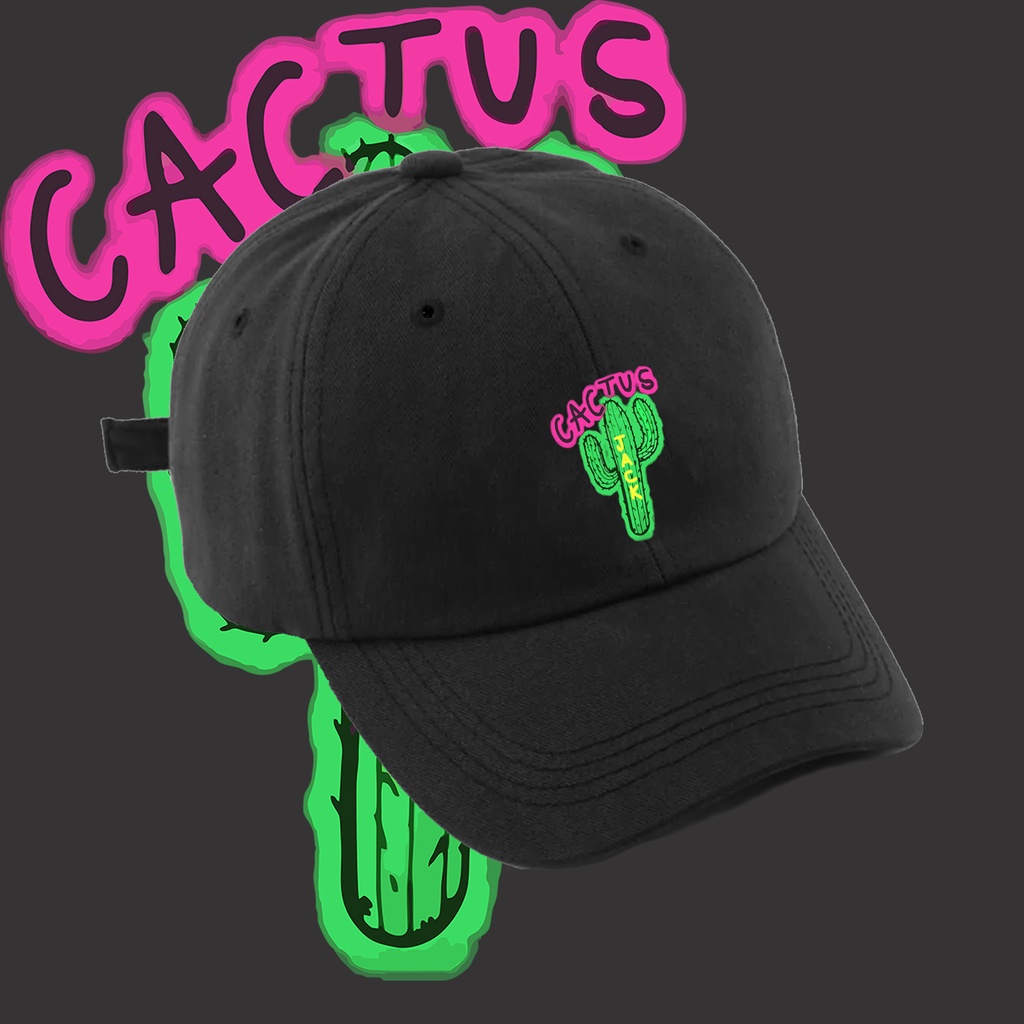 Bone baseball preto Desenho Divertido Cacto "Cactus Jack"