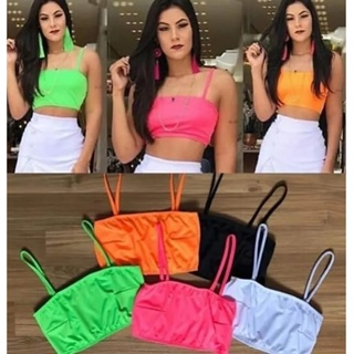 Top Cropped Neon com Alça em Oferta na Shopee