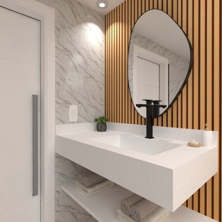 Espelho Orgânico com Moldura em Couro Eco - Espelho Real, sem Distorção de Imagem em Oferta na Shopee