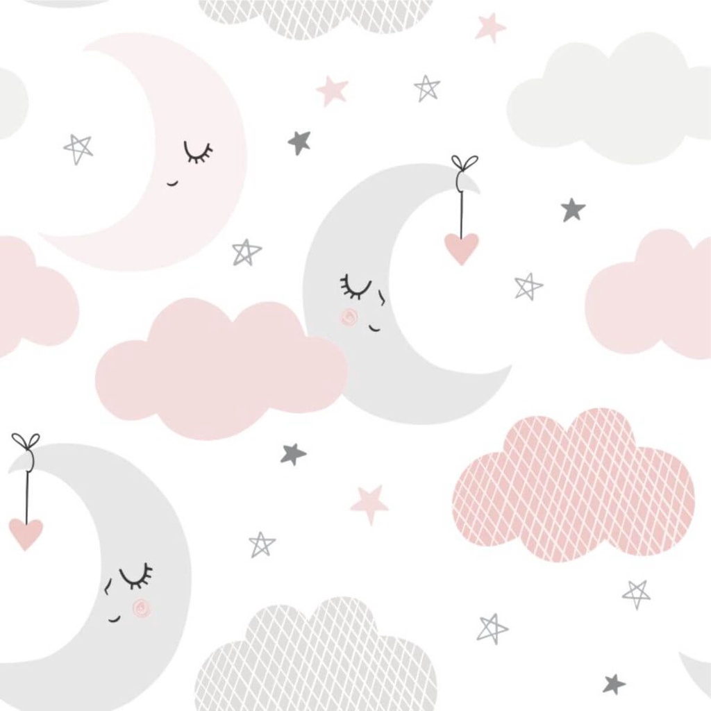 Papel de Parede Autocolante Nuvens Infantil Feminino – 3 Metros, Delicado e Encantador · foto 2