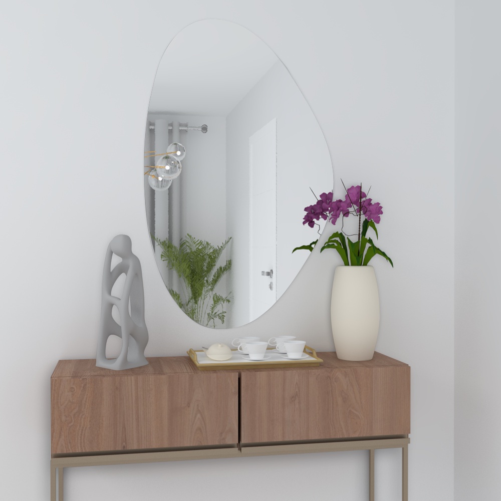 Espelho Orgânico médio Abstrato Tendencia Moda Super lançamento em Promoção em Oferta na Shopee