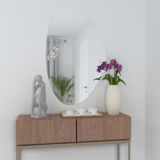 Espelho Orgânico médio Abstrato Tendencia Moda Super lançamento em Promoção em Oferta na Shopee