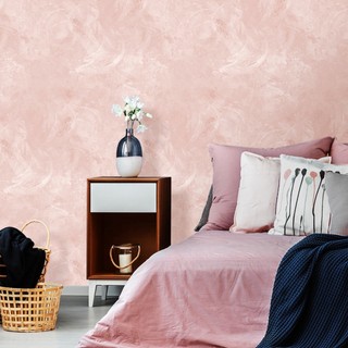 Papel de Parede Cimento Queimado Rosé Decoração Inove 1,00