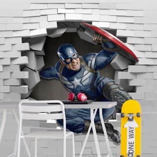 Papel de Parede Personalizado Capitão América em Oferta na Shopee