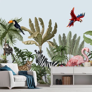 Papel de Parede Personalizado Floresta Tropical em Oferta na Shopee