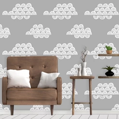 Papel De Parede Personalizado Nuvens De Giz