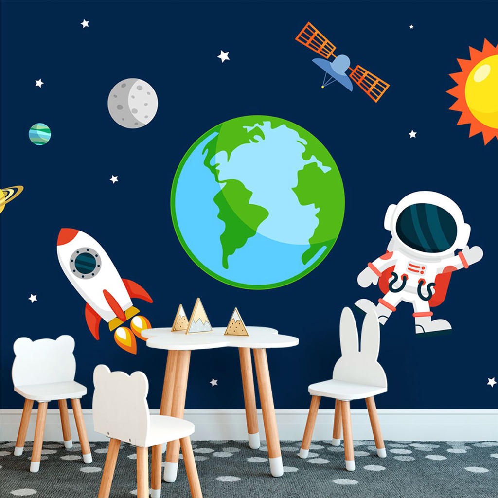 Papel de Parede Personalizado Astronauta em Oferta na Shopee